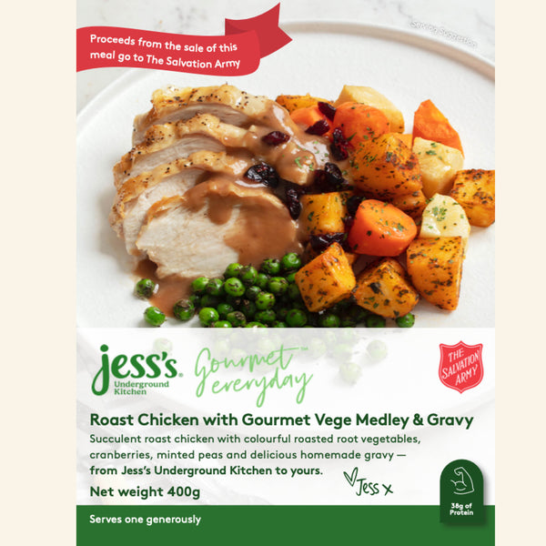 Roast Chicken with Gourmet Vege Medley & Gravy